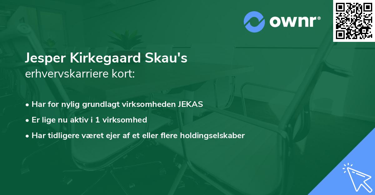 Jesper Kirkegaard Skau's erhvervskarriere kort
