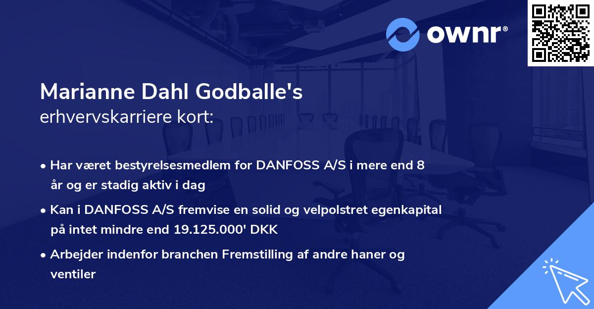 Marianne Dahl Godballe's erhvervskarriere kort