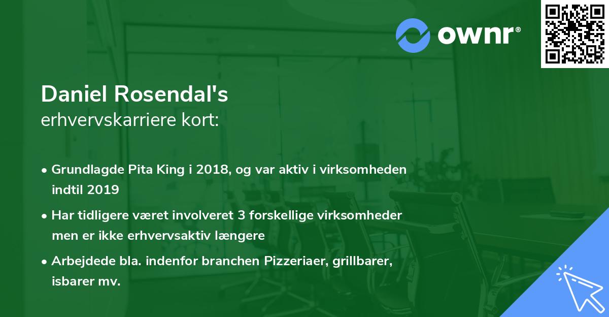 Daniel Rosendal's erhvervskarriere kort