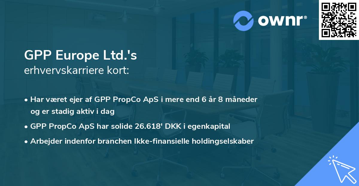 GPP Europe Ltd.'s erhvervskarriere kort