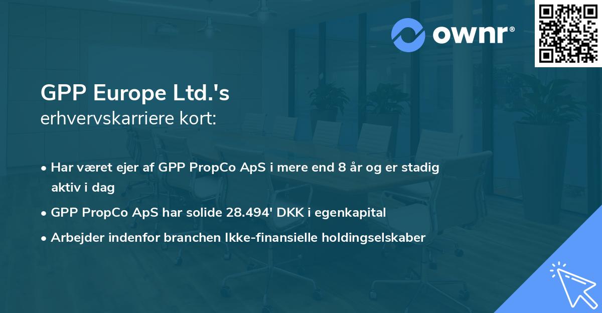 GPP Europe Ltd.'s erhvervskarriere kort