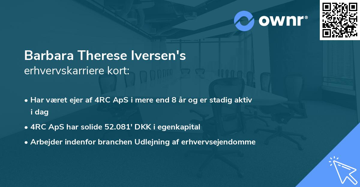 Barbara Therese Iversen's erhvervskarriere kort