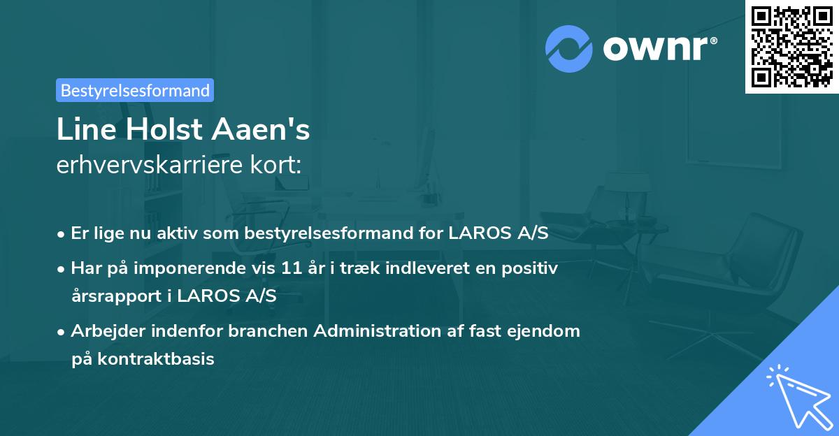Line Holst Aaen's erhvervskarriere kort