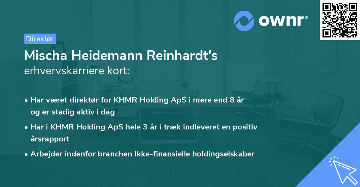 Mischa Heidemann Reinhardt's erhvervskarriere kort
