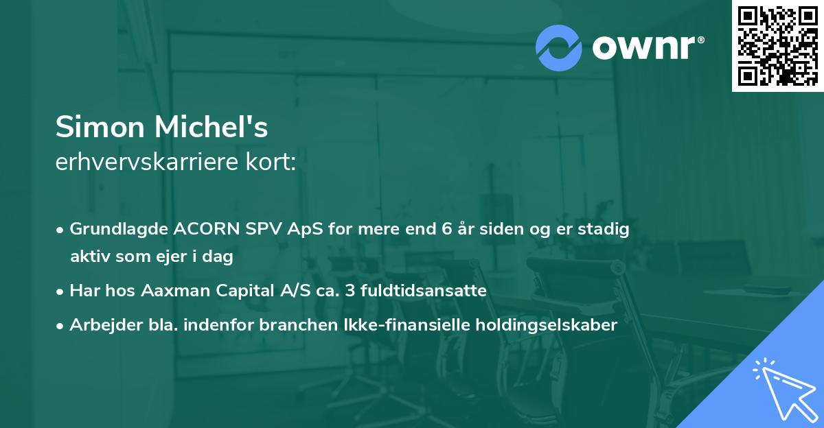 Simon Michel's erhvervskarriere kort