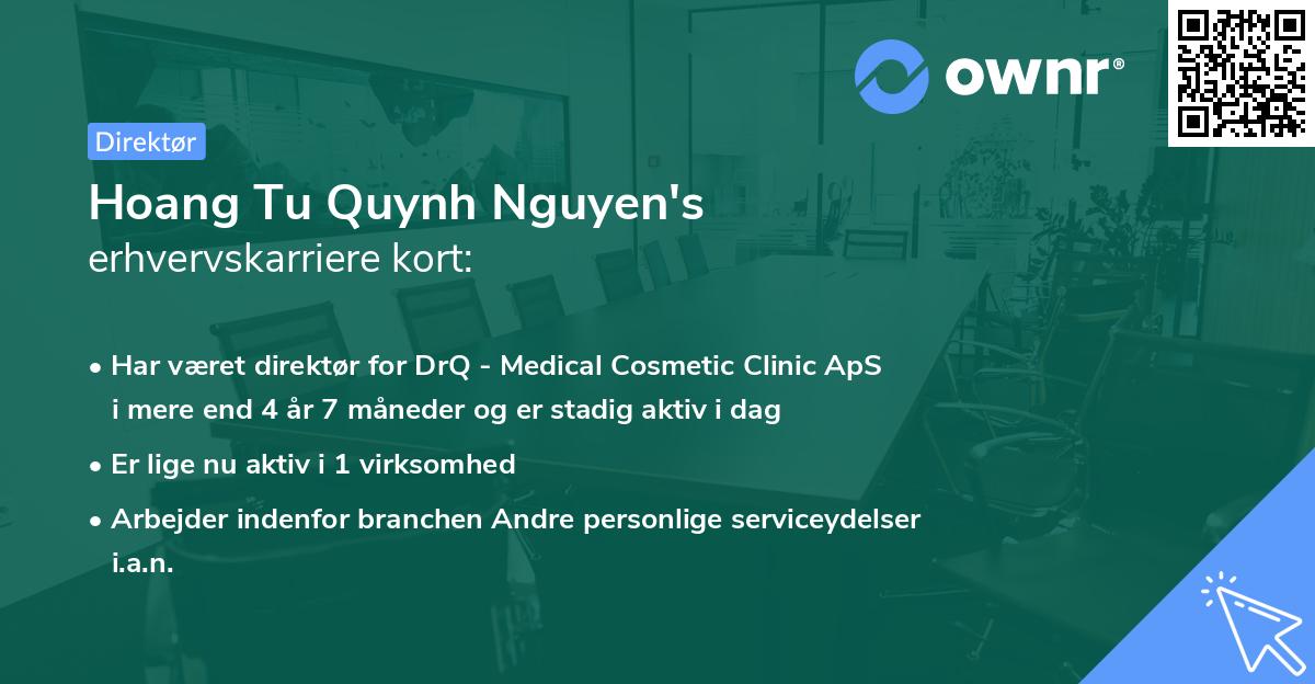 Hoang Tu Quynh Nguyen's erhvervskarriere kort
