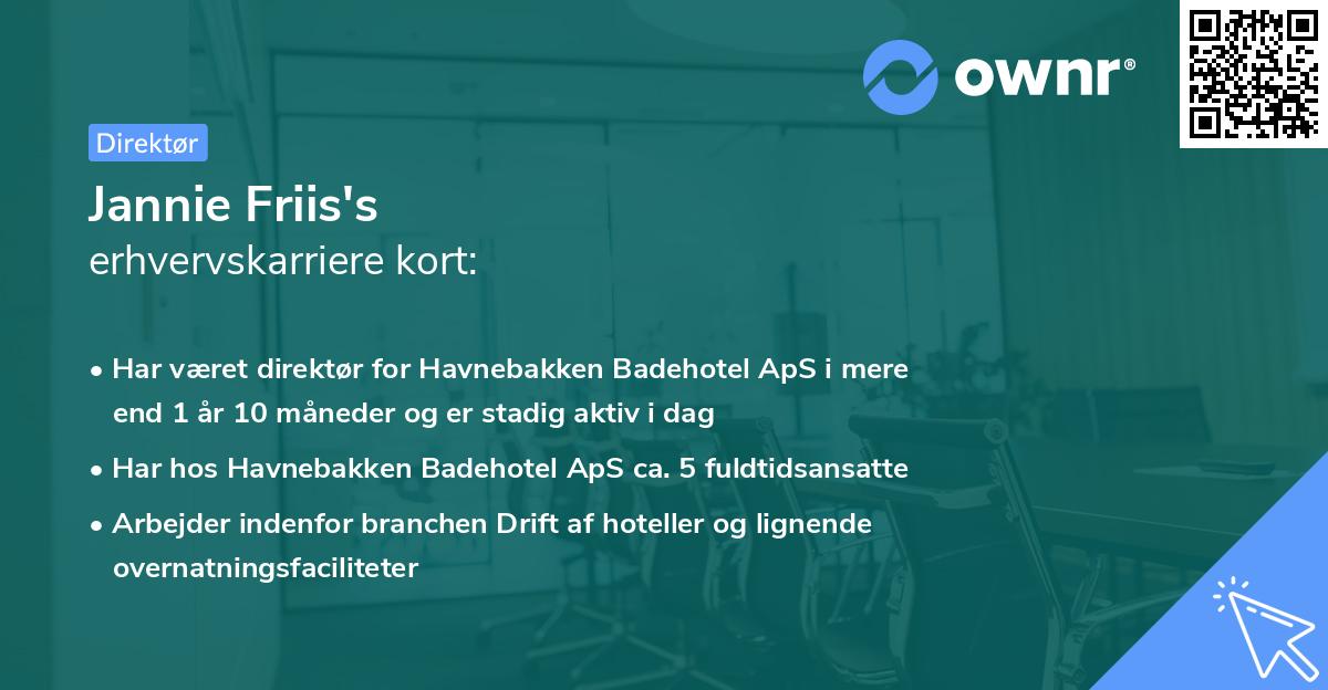 Jannie Friis's erhvervskarriere kort