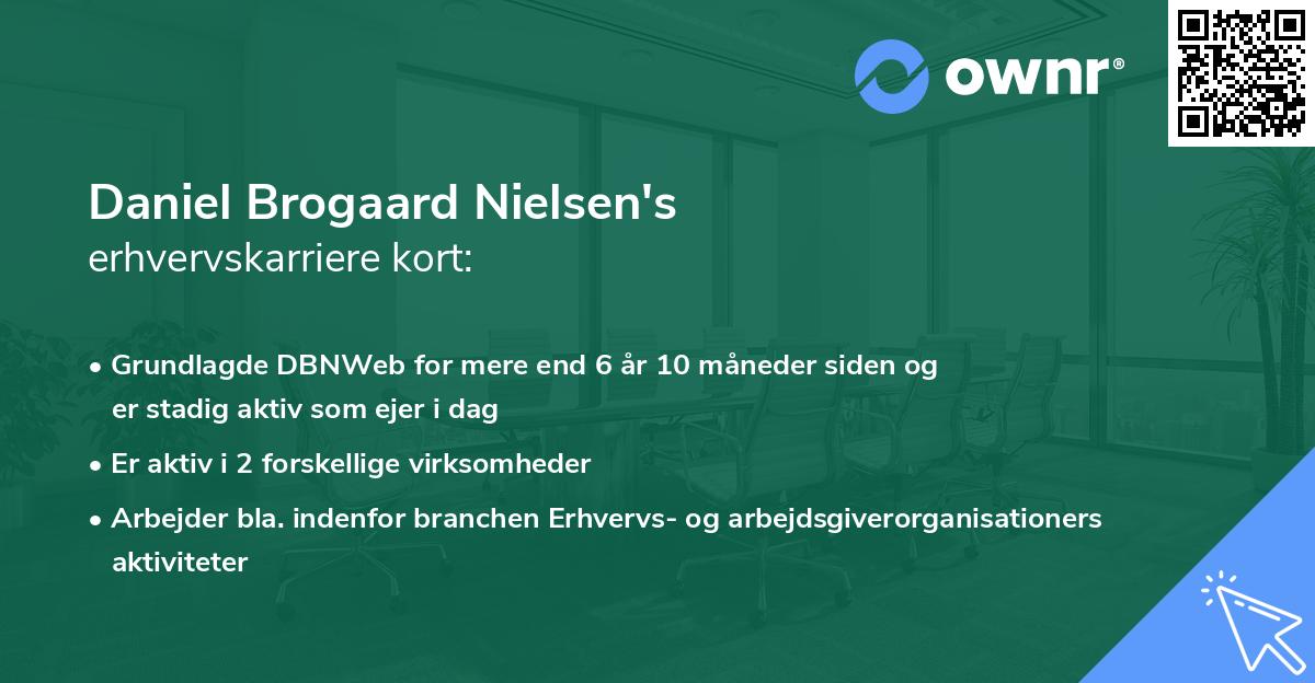 Daniel Brogaard Nielsen's erhvervskarriere kort