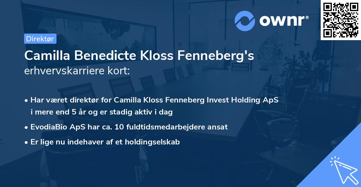 Camilla Benedicte Kloss Fenneberg's erhvervskarriere kort