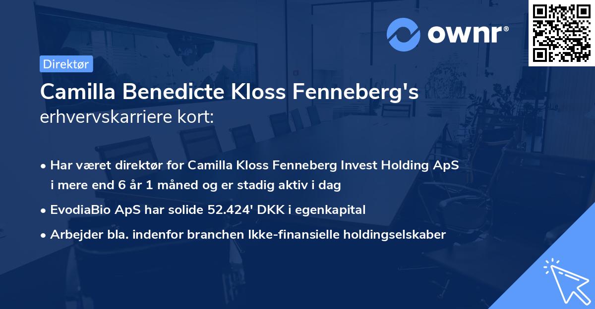 Camilla Benedicte Kloss Fenneberg's erhvervskarriere kort