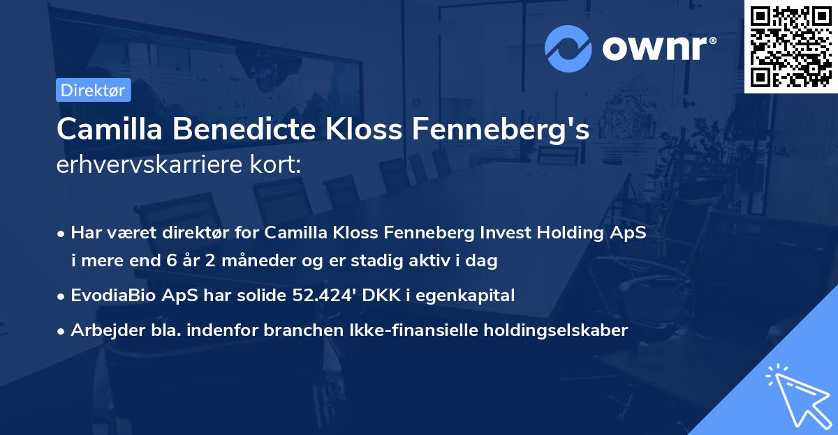 Camilla Benedicte Kloss Fenneberg's erhvervskarriere kort