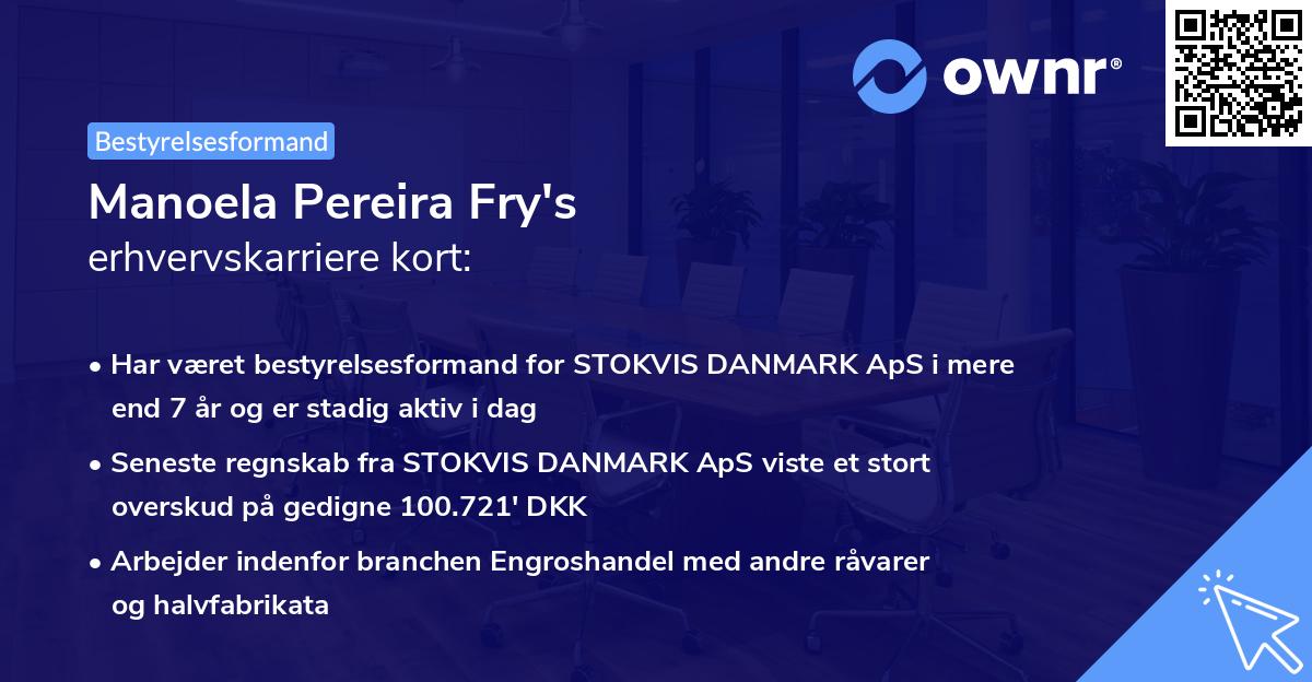 Manoela Pereira Fry's erhvervskarriere kort