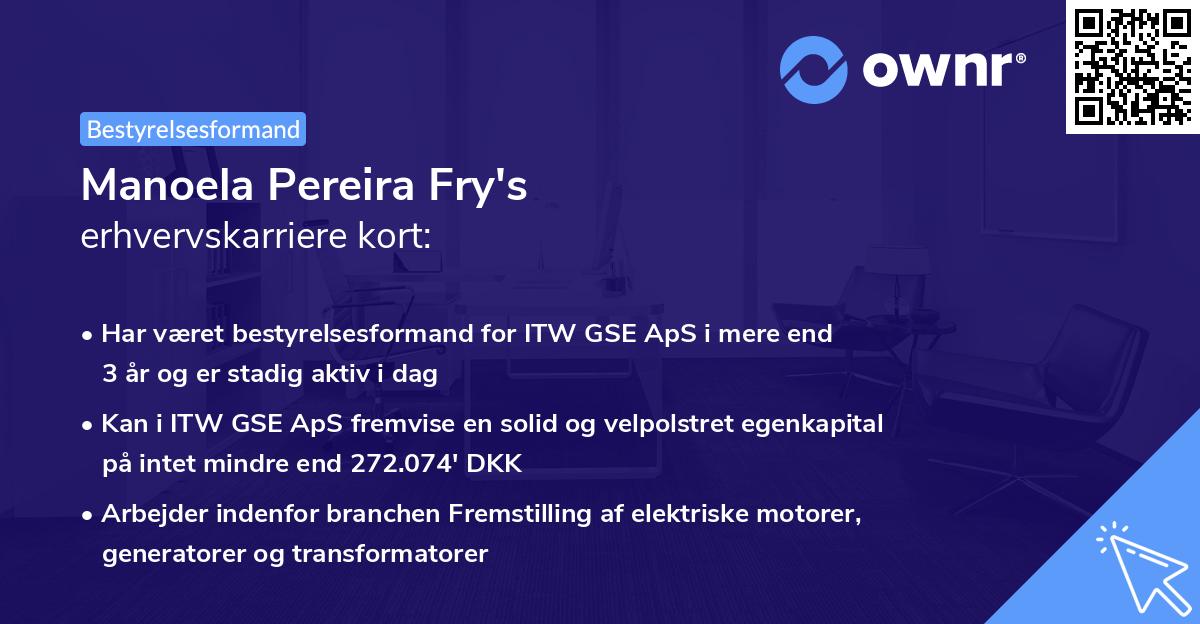 Manoela Pereira Fry's erhvervskarriere kort