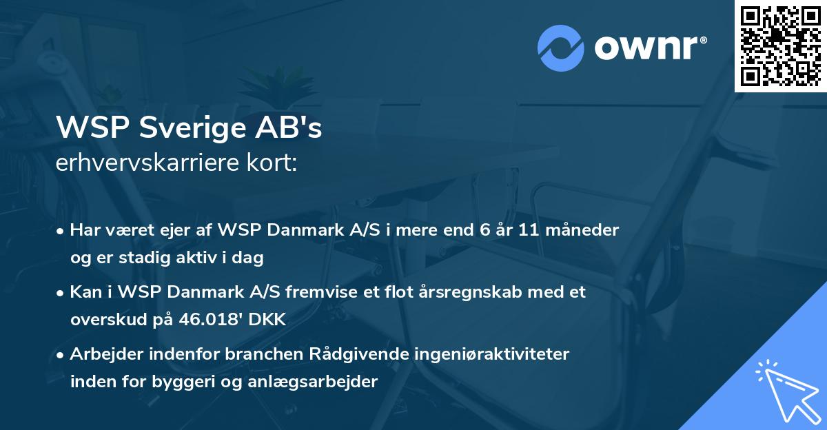 WSP Sverige AB's erhvervskarriere kort