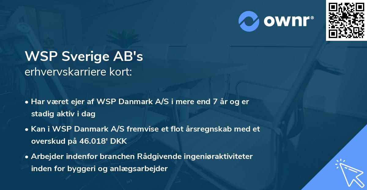 WSP Sverige AB's erhvervskarriere kort