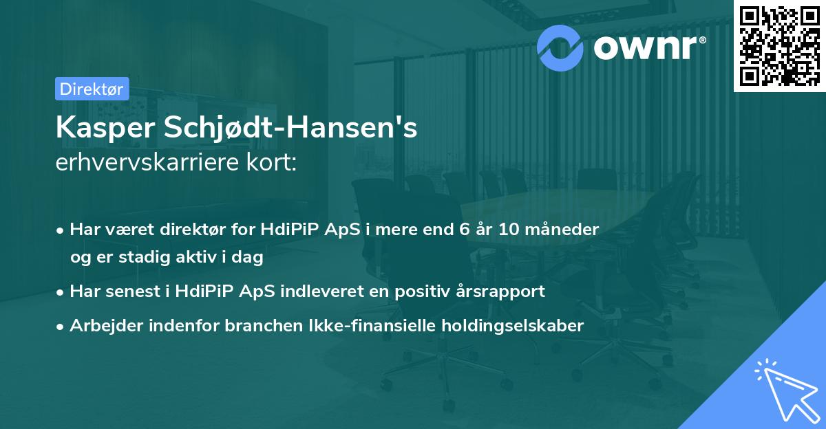 Kasper Schjødt-Hansen's erhvervskarriere kort