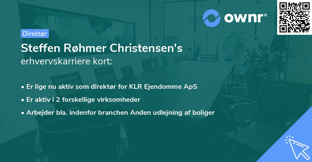 Steffen Røhmer Christensen's erhvervskarriere kort