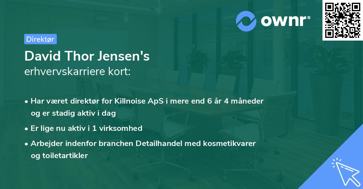 David Thor Jensen's erhvervskarriere kort