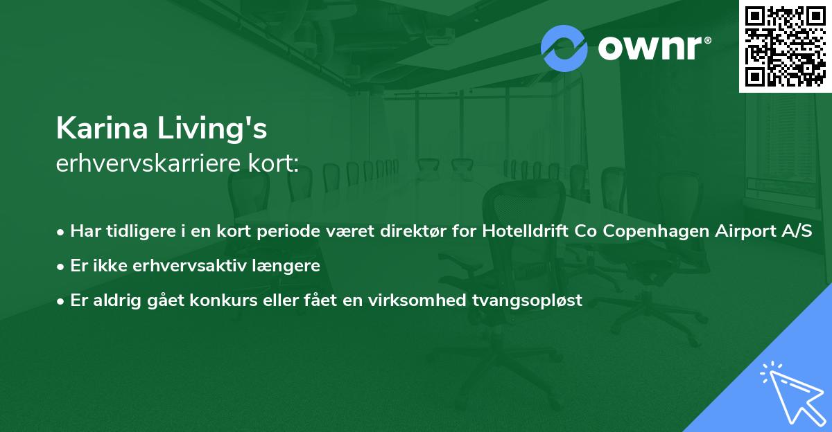 Karina Living's erhvervskarriere kort