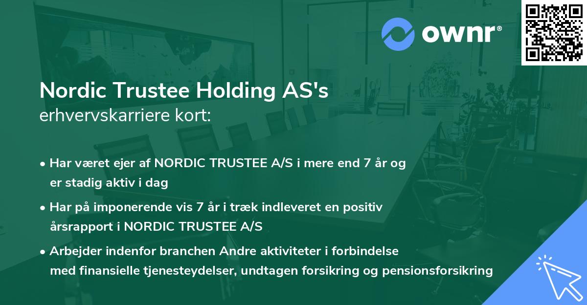Nordic Trustee Holding AS's erhvervskarriere kort