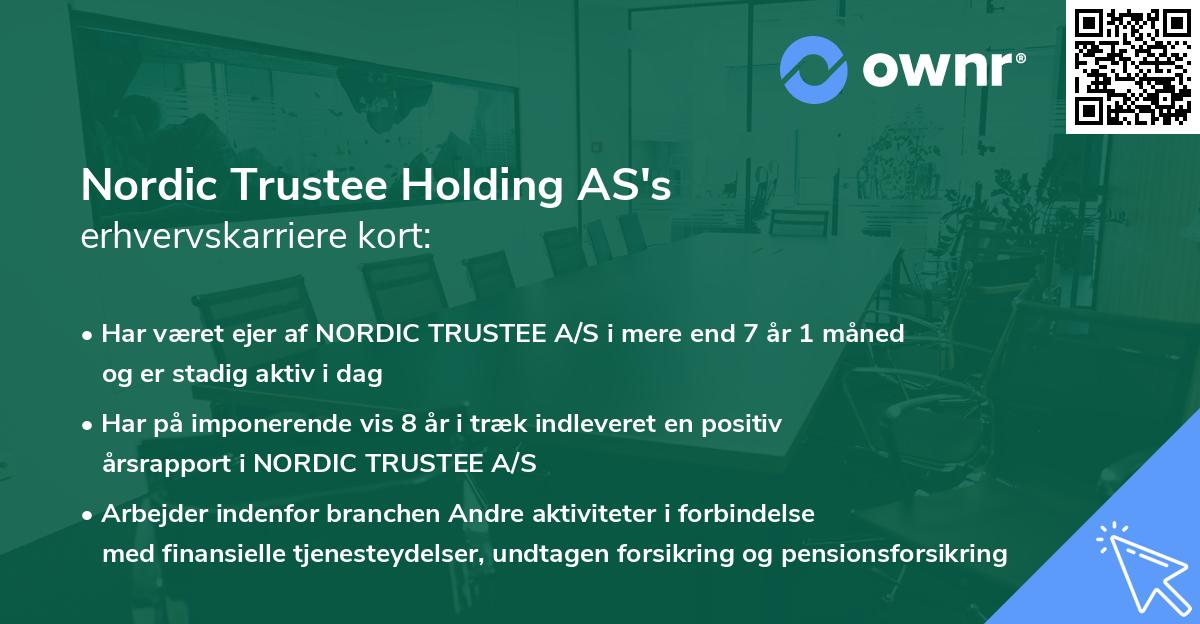 Nordic Trustee Holding AS's erhvervskarriere kort