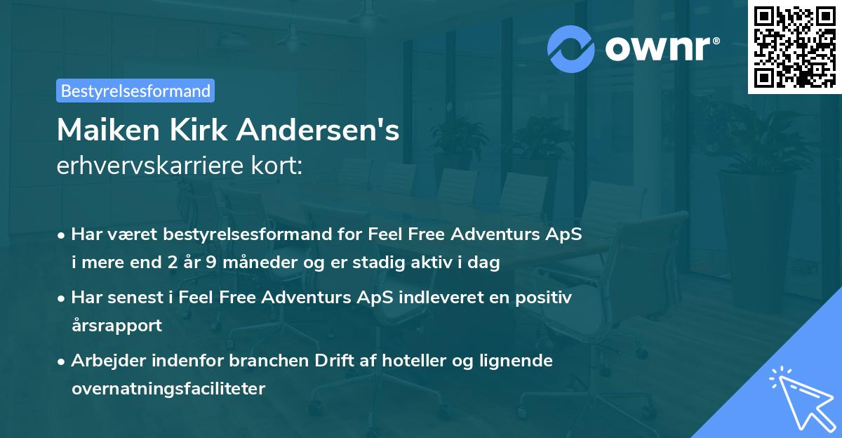 Maiken Kirk Andersen's erhvervskarriere kort