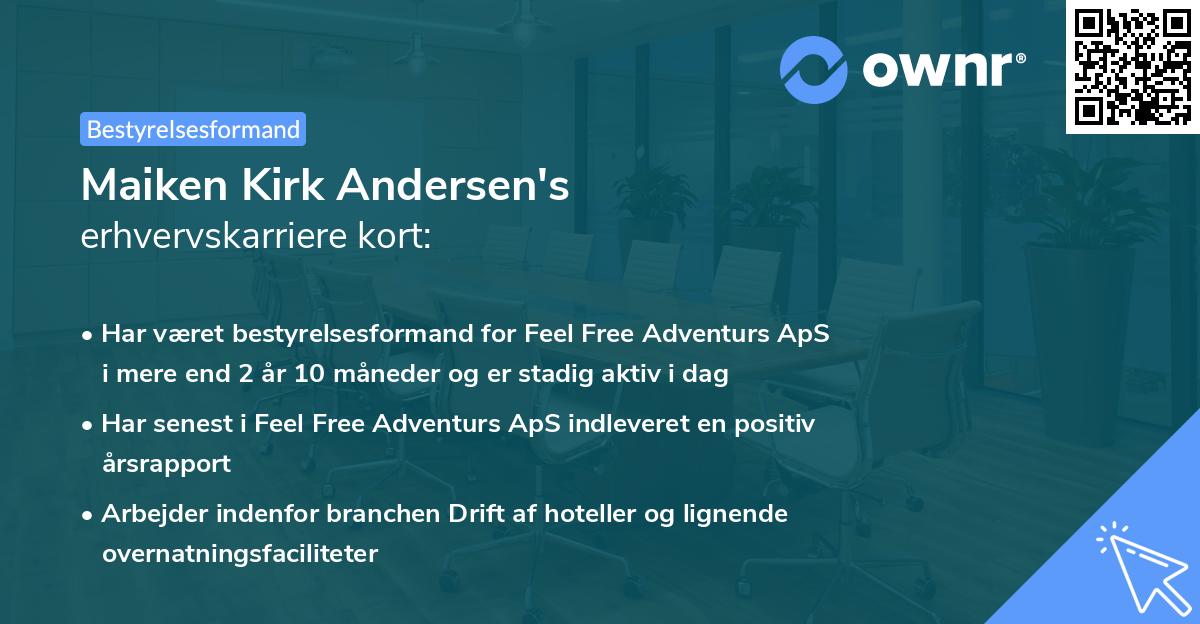 Maiken Kirk Andersen's erhvervskarriere kort