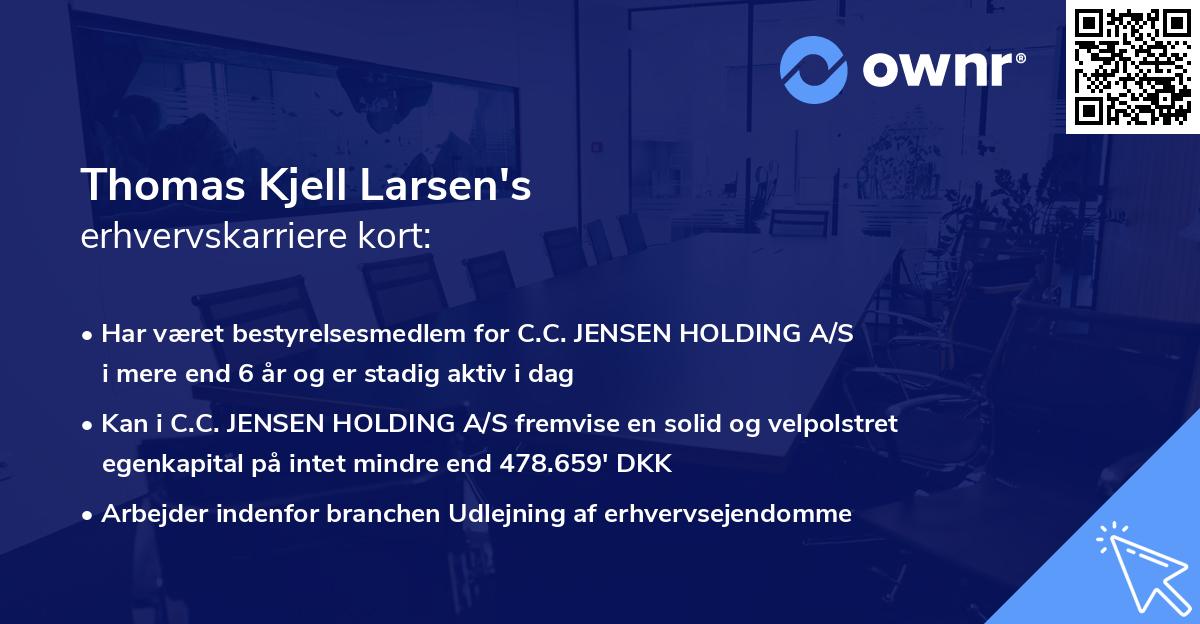 Thomas Kjell Larsen's erhvervskarriere kort