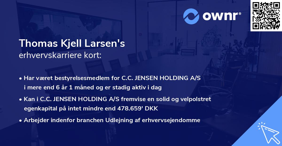 Thomas Kjell Larsen's erhvervskarriere kort