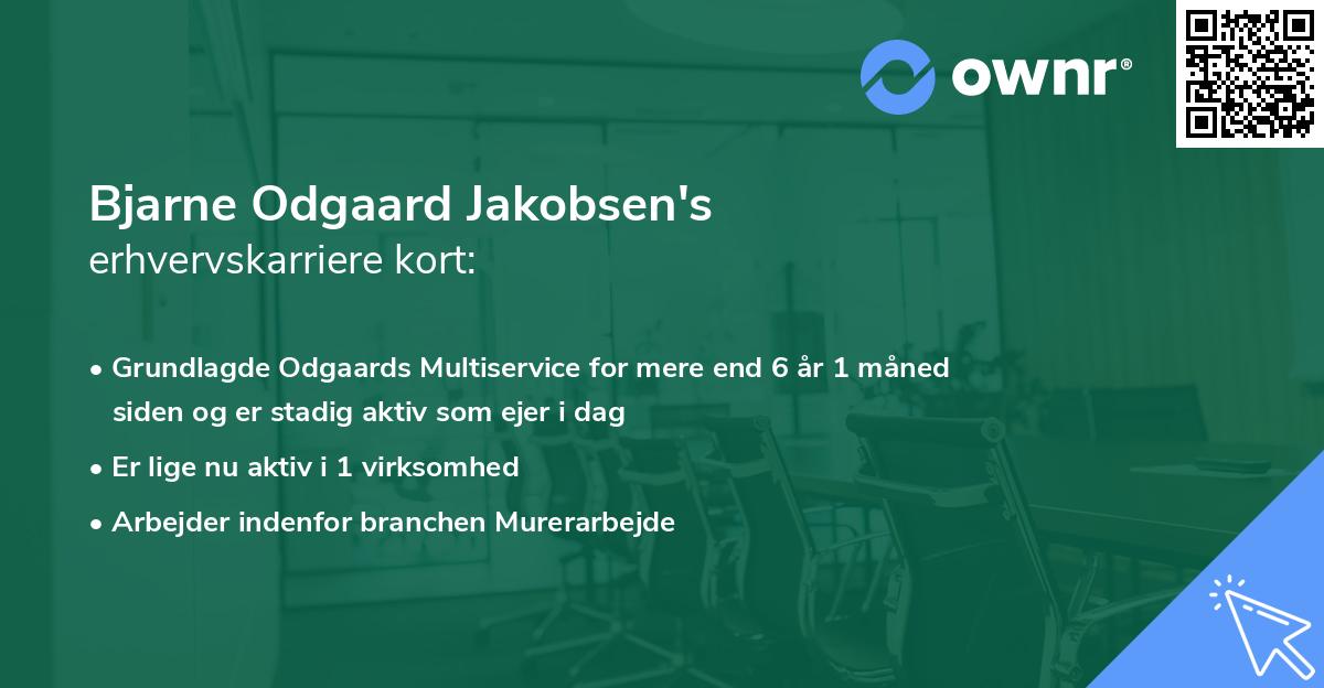 Bjarne Odgaard Jakobsen's erhvervskarriere kort