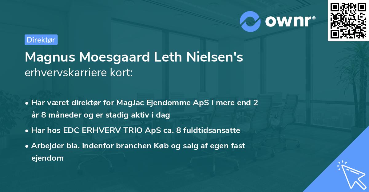 Magnus Moesgaard Leth Nielsen's erhvervskarriere kort