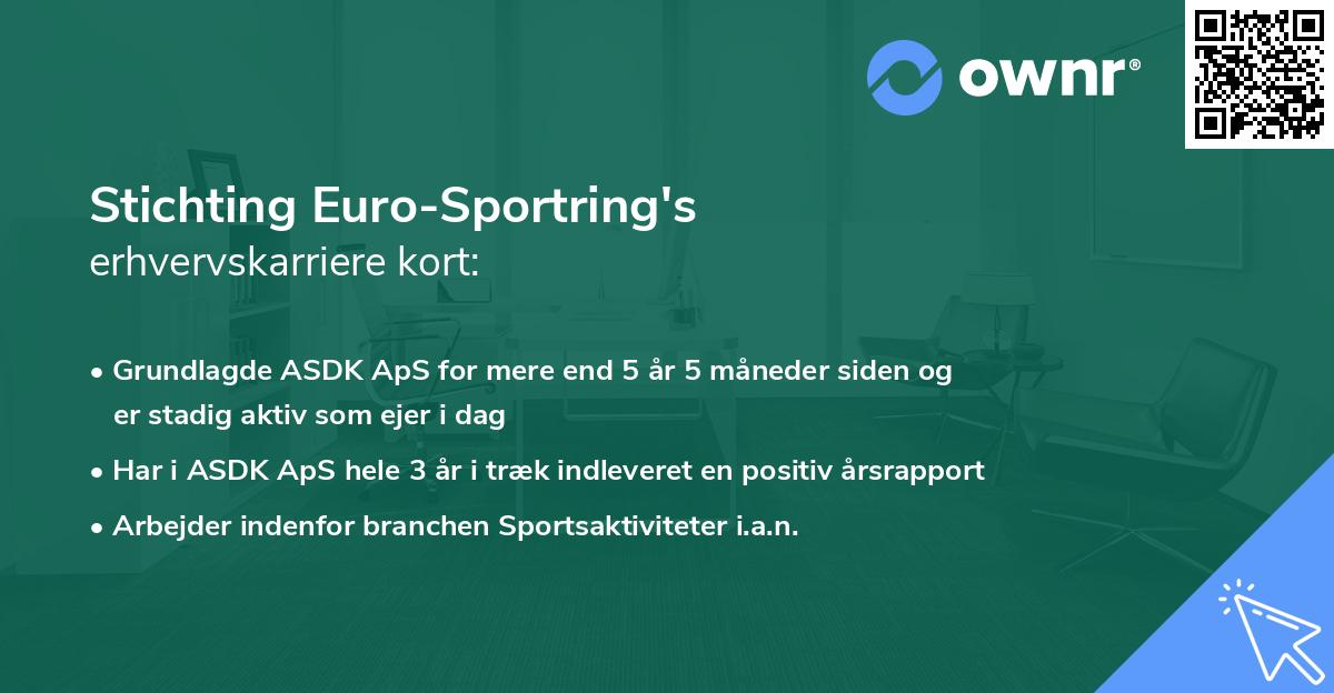 Stichting Euro-Sportring's erhvervskarriere kort