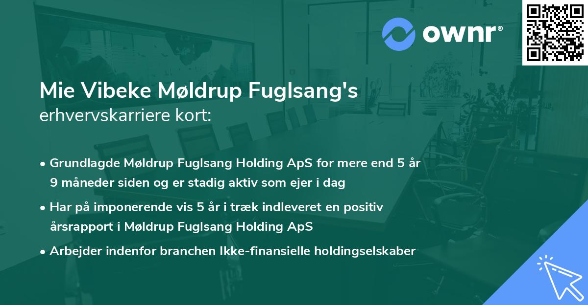 Mie Vibeke Møldrup Fuglsang's erhvervskarriere kort