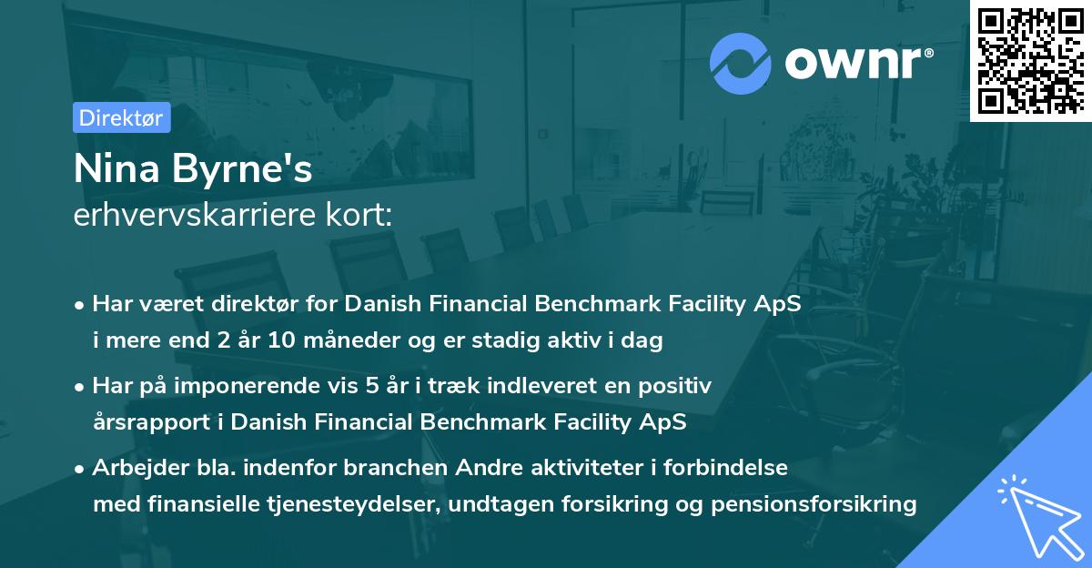 Nina Byrne's erhvervskarriere kort