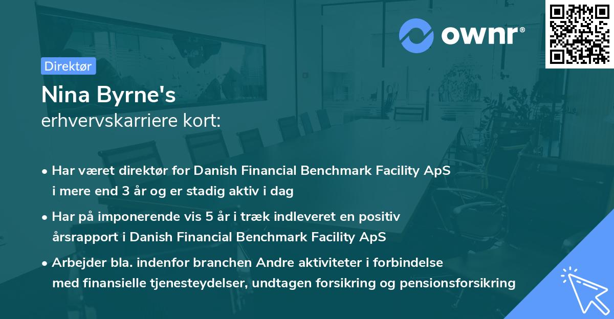 Nina Byrne's erhvervskarriere kort