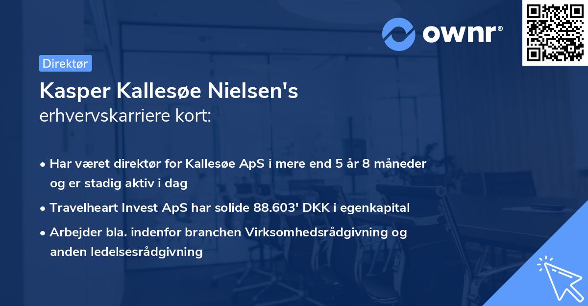 Kasper Kallesøe Nielsen's erhvervskarriere kort