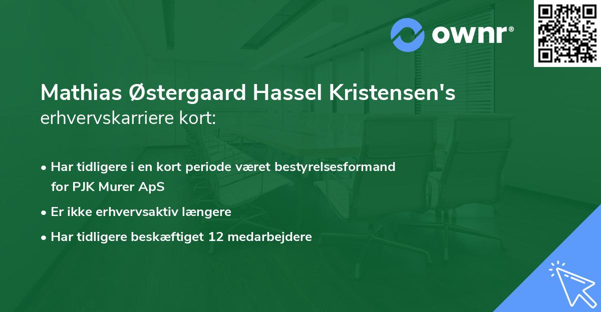 Mathias Østergaard Hassel Kristensen's erhvervskarriere kort