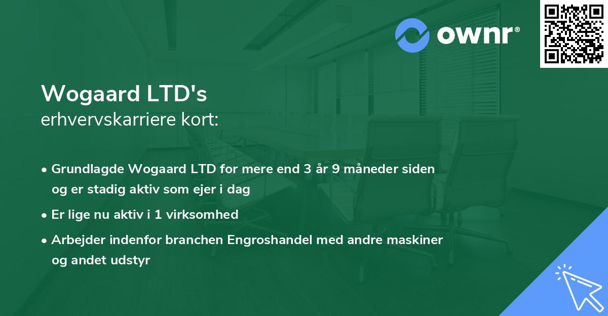 Wogaard LTD's erhvervskarriere kort