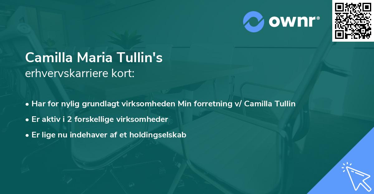 Camilla Maria Tullin's erhvervskarriere kort