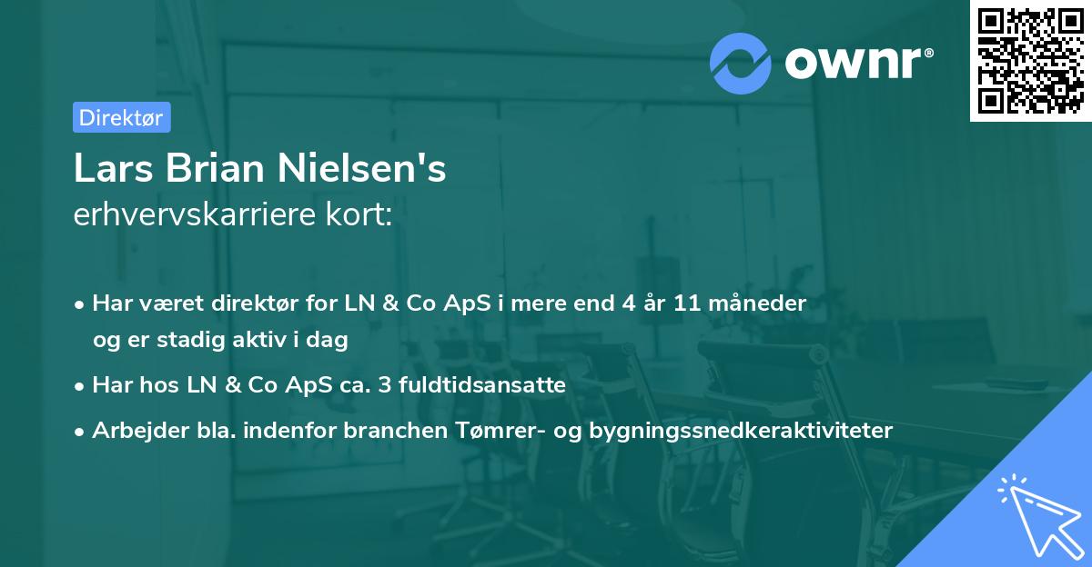Lars Brian Nielsen's erhvervskarriere kort