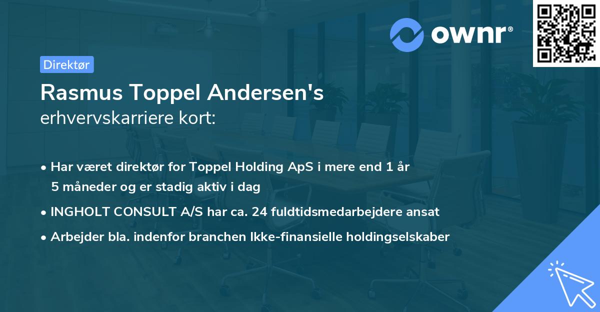 Rasmus Toppel Andersen's erhvervskarriere kort