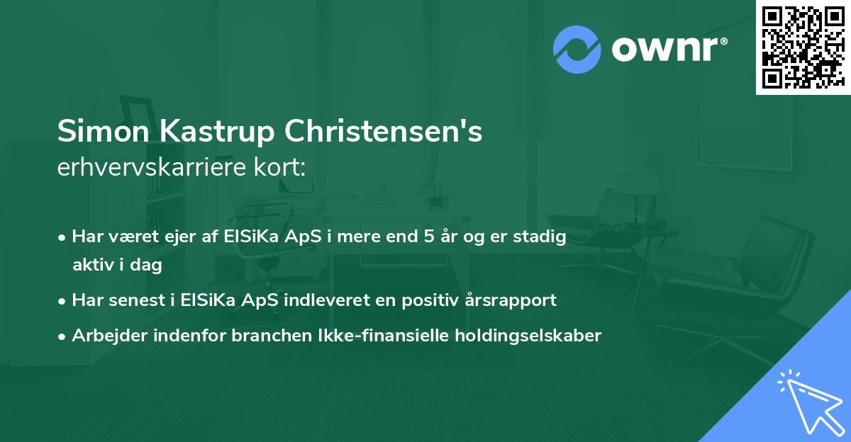Simon Kastrup Christensen's erhvervskarriere kort