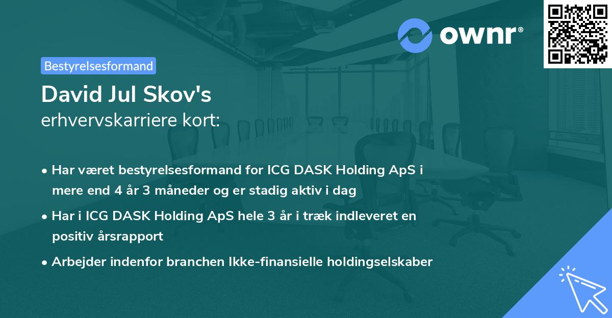 David Jul Skov's erhvervskarriere kort