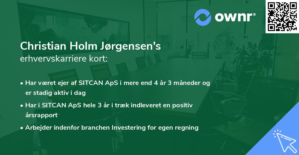 Christian Holm Jørgensen's erhvervskarriere kort