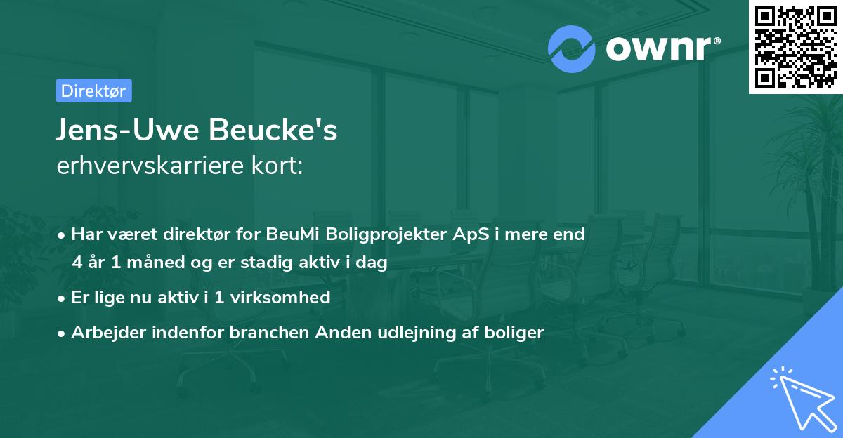 Jens-Uwe Beucke's erhvervskarriere kort