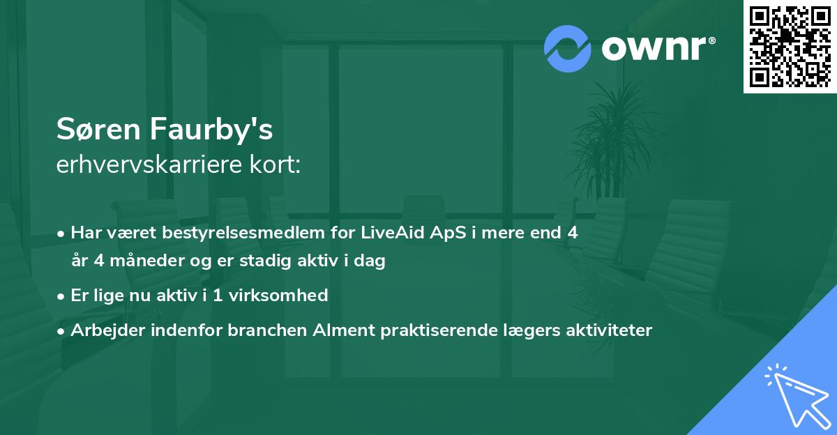Søren Faurby's erhvervskarriere kort