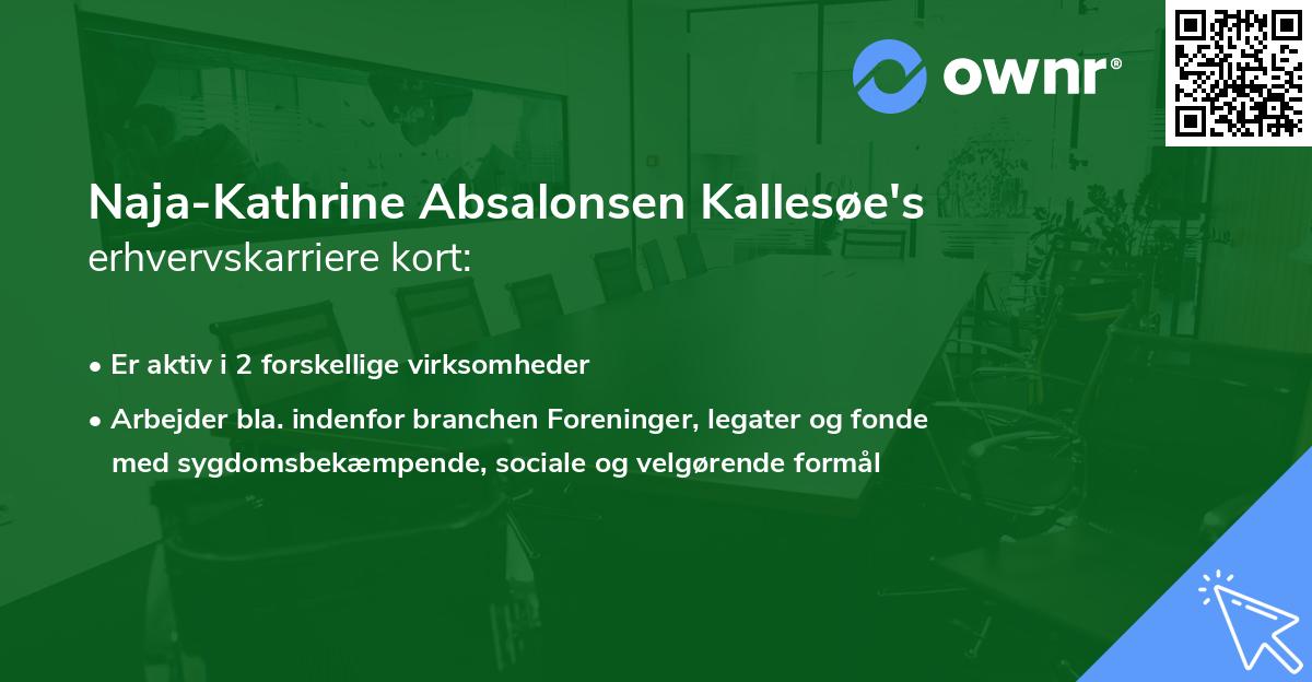 Naja-Kathrine Absalonsen Kallesøe's erhvervskarriere kort