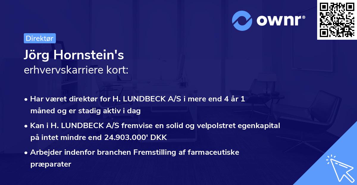 Jörg Hornstein's erhvervskarriere kort