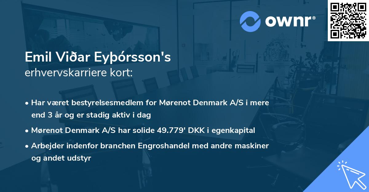 Emil Viðar Eyþórsson's erhvervskarriere kort