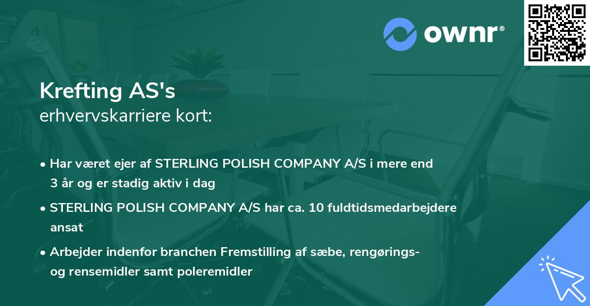 Krefting AS's erhvervskarriere kort